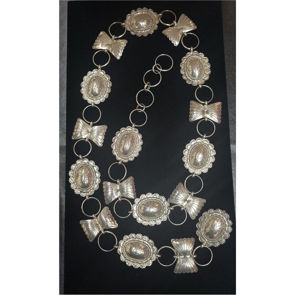 Vintage Sterling Silver Navajo Concho Belt Chipper's Jewelry Bonney Lake, WA