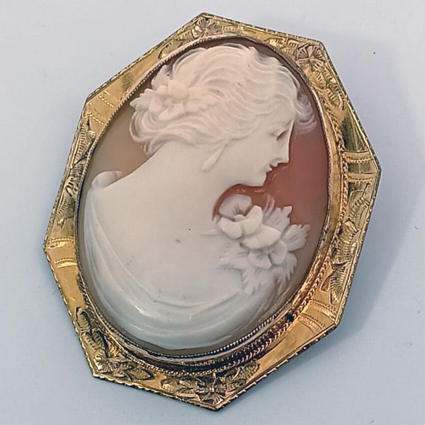 Antique Gold Filled Cameo Brooch Chipper's Jewelry Bonney Lake, WA