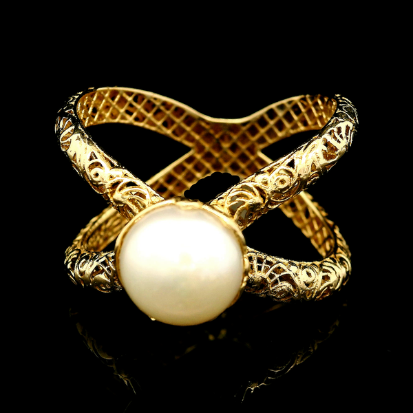 14K Yellow Gold Freshwater Cultured Pearl Ring Chipper's Jewelry Bonney Lake, WA