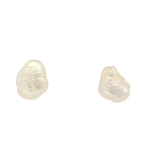 14K Yellow Gold Baroque Freshwater Cultured Pearl Stud Earrings Chipper's Jewelry Bonney Lake, WA