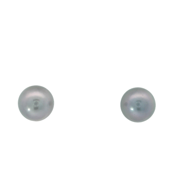 14K Yellow Gold Silver/Grey Cultured Pearl Stud Earrings Chipper's Jewelry Bonney Lake, WA