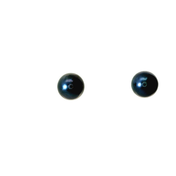 14K Yellow Gold Dyed Blue Freshwater Cultured Pearl Stud Earrings Chipper's Jewelry Bonney Lake, WA