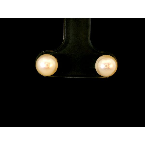 14K Yellow Gold Akoya Cultured Pearl Stud Earrings Chipper's Jewelry Bonney Lake, WA