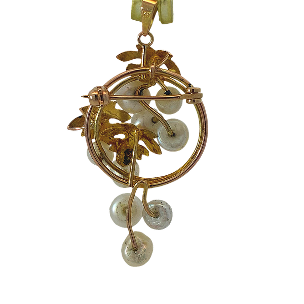 14K Yellow Gold Cultured Freshwater Pearl Pendant and Brooch Image 2 Chipper's Jewelry Bonney Lake, WA