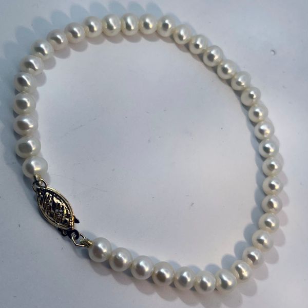 14K Yellow Gold Freshwater Cultured Pearl Bracelet Chipper's Jewelry Bonney Lake, WA