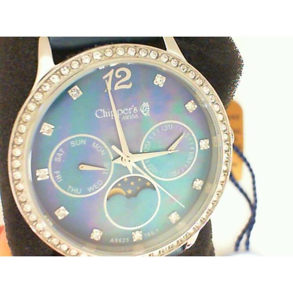 Chipper's Women's Swiss Quartz, Swarovski Crystal Accents, Moon Phase Multi-function Dial Chipper's Jewelry Bonney Lake, WA