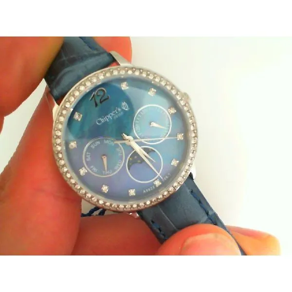 Chipper's Women's Swiss Quartz, Swarovski Crystal Accents, Moon Phase Multi-function Dial, Sapphire Crystal, 5 ATM Chipper's Jewelry Bonney Lake, WA