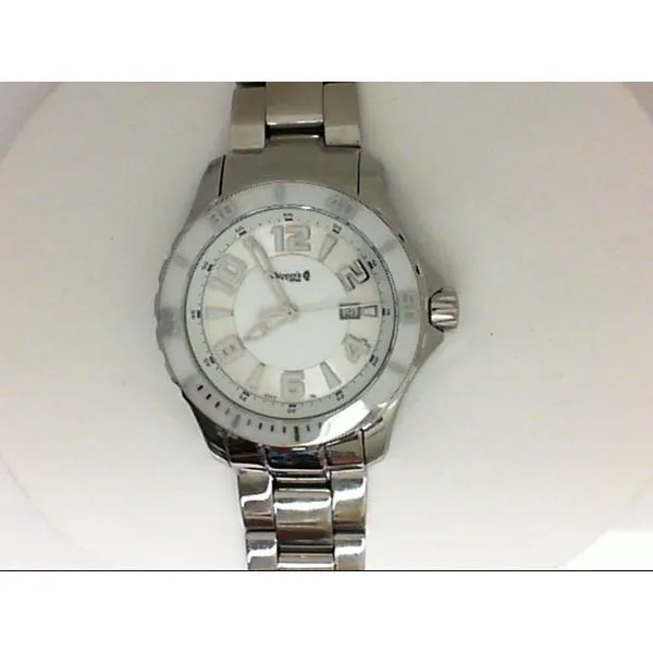 Chipper's Women's Stainless Steel Swiss Quartz Watch with White Dial Chipper's Jewelry Bonney Lake, WA