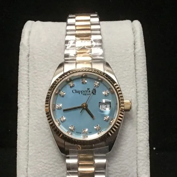 Chipper's Two-Tone Stainless Steel Diamond Watch Chipper's Jewelry Bonney Lake, WA