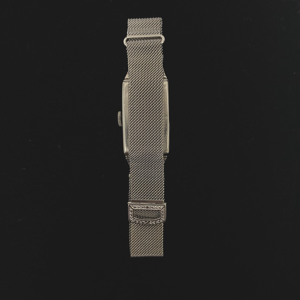 Antique 1920's Birks Challenger Platinum Diamond Watch 18KW Mesh Bracelet Image 2 Chipper's Jewelry Bonney Lake, WA