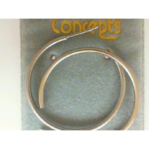 Concepts Designs for Sensitive Ears Post Hoop Silver Tone Earrings Chipper's Jewelry Bonney Lake, WA