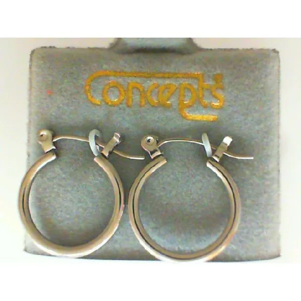 Concepts Designs for Sensitive Ears 1/2" EC Hoop Silver Tone Earrings Chipper's Jewelry Bonney Lake, WA