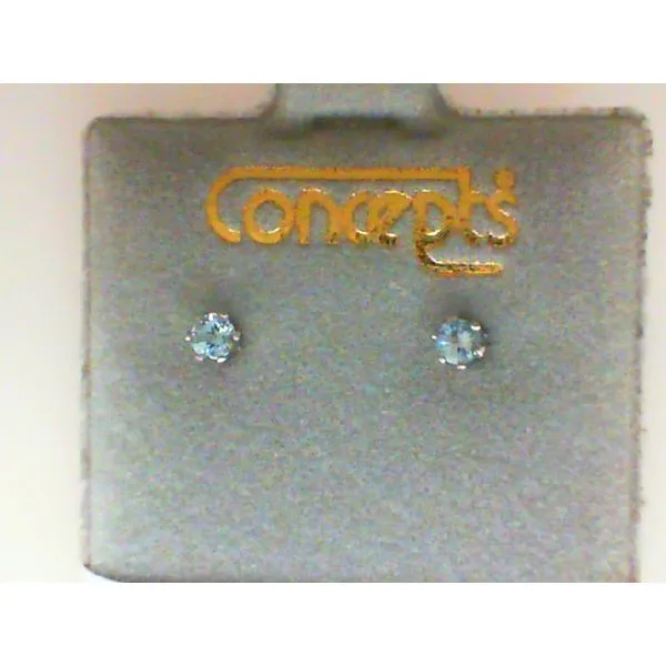 Concepts Designs for Sensitive Ears Aquamarine Birthstone Earrings Image 2 Chipper's Jewelry Bonney Lake, WA