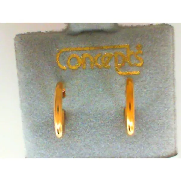 Concepts Designs for Sensitive Ears Gold Tone Post Hoop Earrings Chipper's Jewelry Bonney Lake, WA