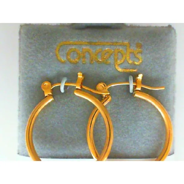 Concepts Designs for Sensitive Ears 5/8" Hoop Gold Tone Earrings Chipper's Jewelry Bonney Lake, WA
