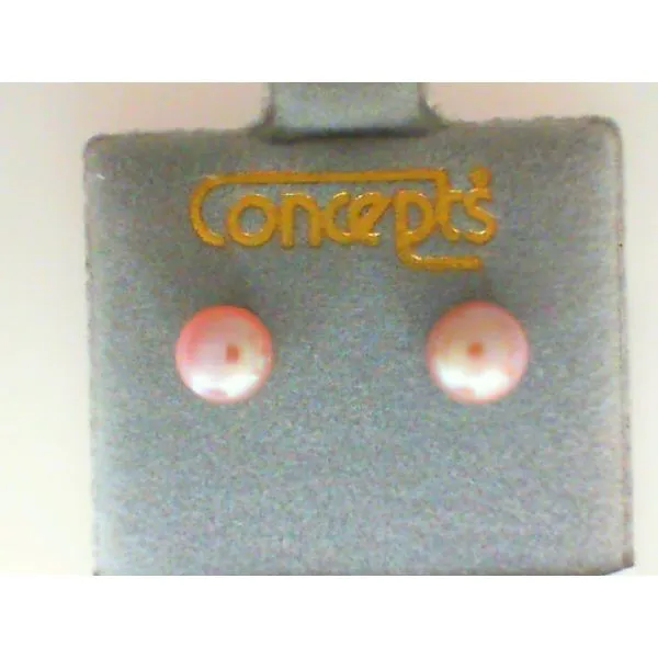 Lavender Freshwater Cultured Pearl Gold Tone Earrings Image 2 Chipper's Jewelry Bonney Lake, WA