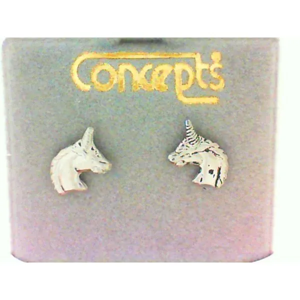Concepts Designs for Sensitive Ears Unicorn on a Post Earrings Chipper's Jewelry Bonney Lake, WA