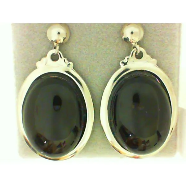 Sensitive Ears Onyx Half Ball Dangle Earrings Chipper's Jewelry Bonney Lake, WA