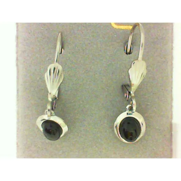Sensitive Ears Oval Black Onyx Lever Dangle Earrings Chipper's Jewelry Bonney Lake, WA