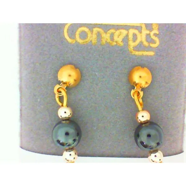 Sensitive Ears Hematite Half Ball Dangle Earrings Chipper's Jewelry Bonney Lake, WA