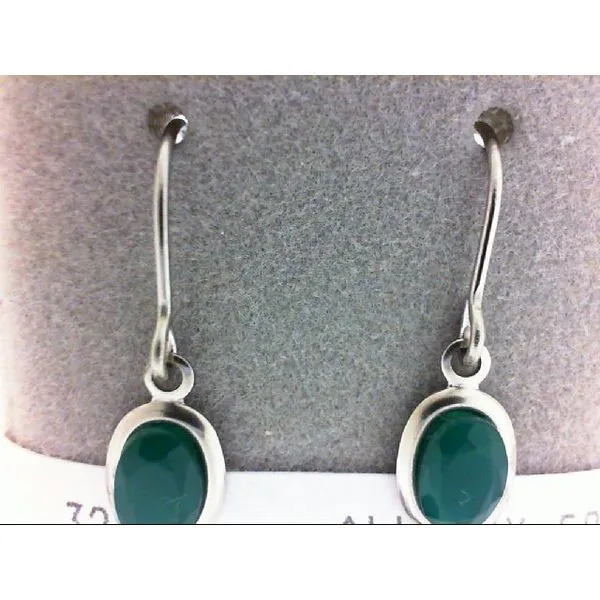 Sensitive Ears Green Onyx French Hook Earrings Chipper's Jewelry Bonney Lake, WA