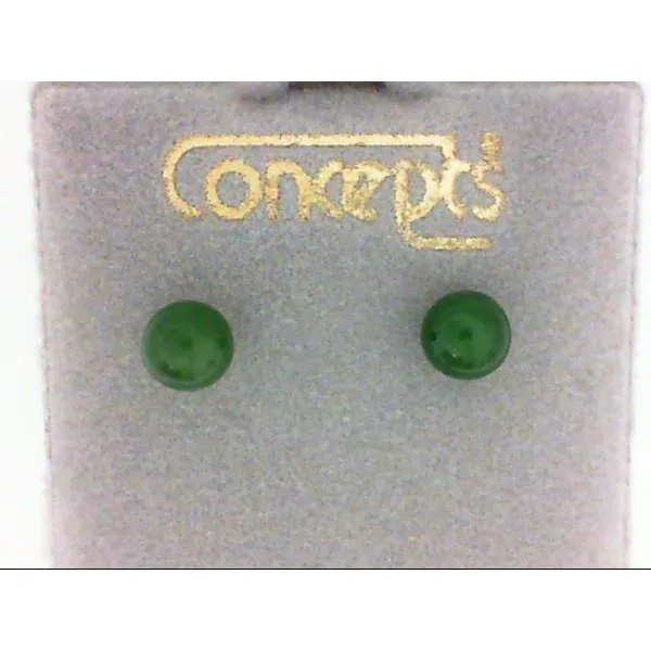 24KY Gold Plated Surgical Stainless Steel Jade Ball Earrings Chipper's Jewelry Bonney Lake, WA