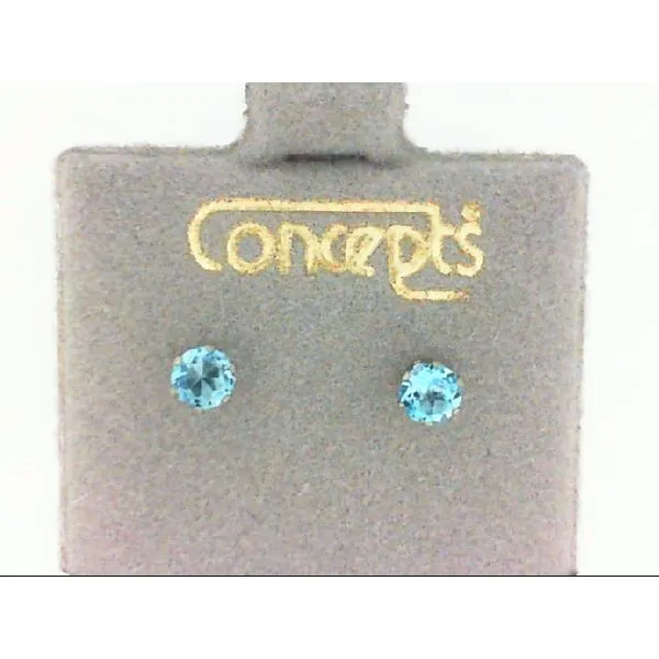 Blue Topaz Birthstone Earrings for Sensitive Ears Image 2 Chipper's Jewelry Bonney Lake, WA