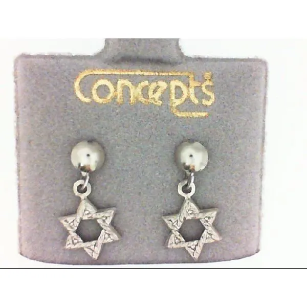 Star of David Dangle Earrings for Sensitive Ears Chipper's Jewelry Bonney Lake, WA