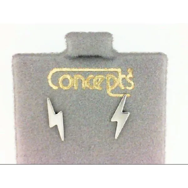 Lightning Bolt Post Earrings for Sensitive Ears Chipper's Jewelry Bonney Lake, WA