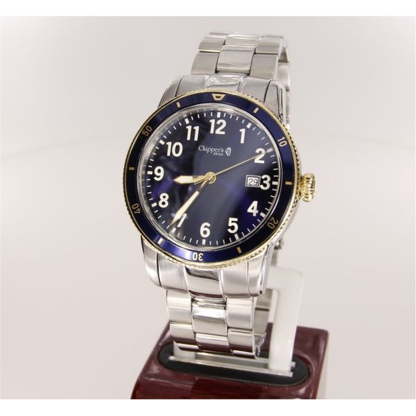 chipper s gents swiss quartz 10 atm water resistant to 330 feet 10 year lithium battery stainless steel case one direction
