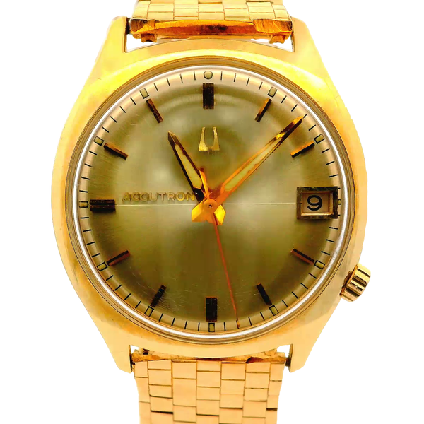 Men's 14K Yellow Gold Vintage Bulova Accutron Watch Chipper's Jewelry Bonney Lake, WA