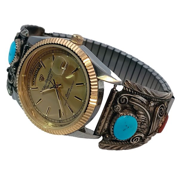 Jules Jurgensen Stainless Steel Watch with Native American Design Chipper's Jewelry Bonney Lake, WA