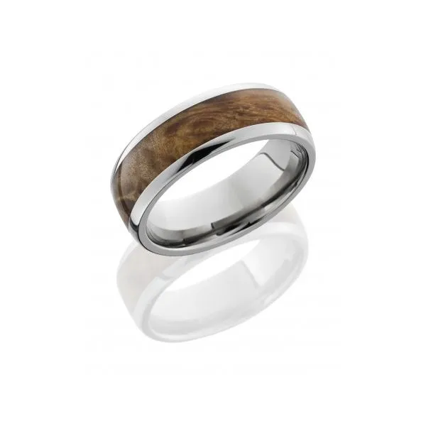 Lashbrook Men's Titanium Wedding Band with Maple Burl Wood Inlay Chipper's Jewelry Bonney Lake, WA