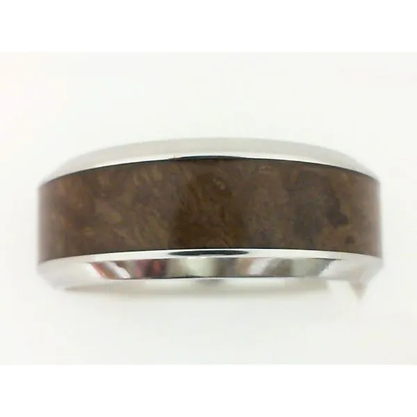 Lashbrook Men's Cobalt Chrome Wedding Band with Canaxan Burl Hardwood Inlay Chipper's Jewelry Bonney Lake, WA