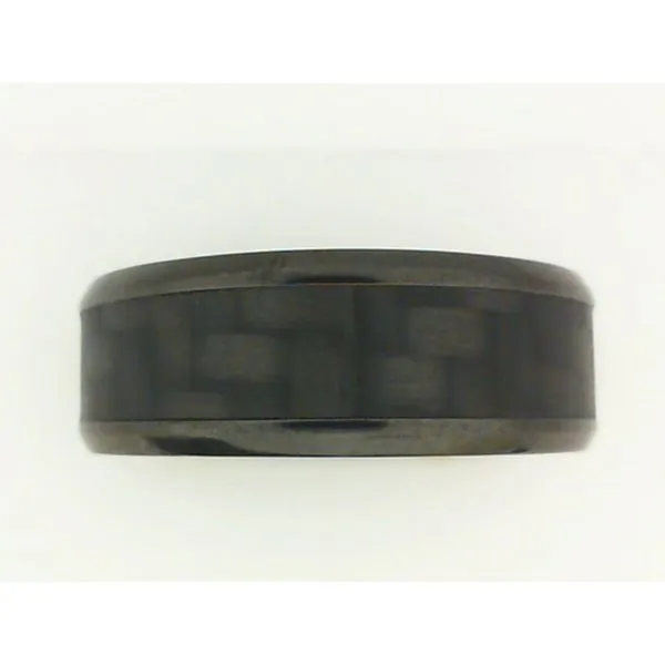 Black Carbon Fiber Inlay in Black Zirconium Band Chipper's Jewelry Bonney Lake, WA