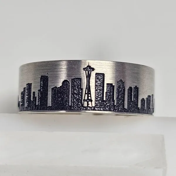Lashbrook Designs Platinum Men's Ring Chipper's Jewelry Bonney Lake, WA