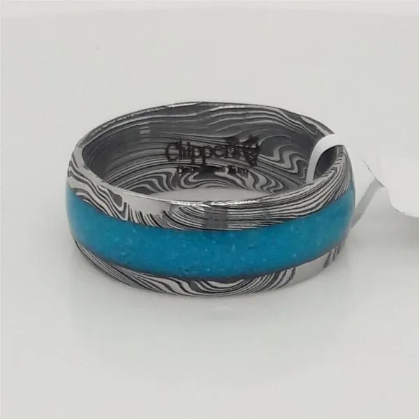 Domed Marble Damascus Wedding Band Chipper's Jewelry Bonney Lake, WA
