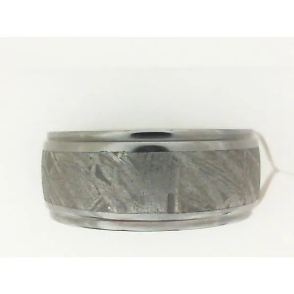 Tantalum Domed Step Down Edge with Meteorite Inlay Chipper's Jewelry Bonney Lake, WA