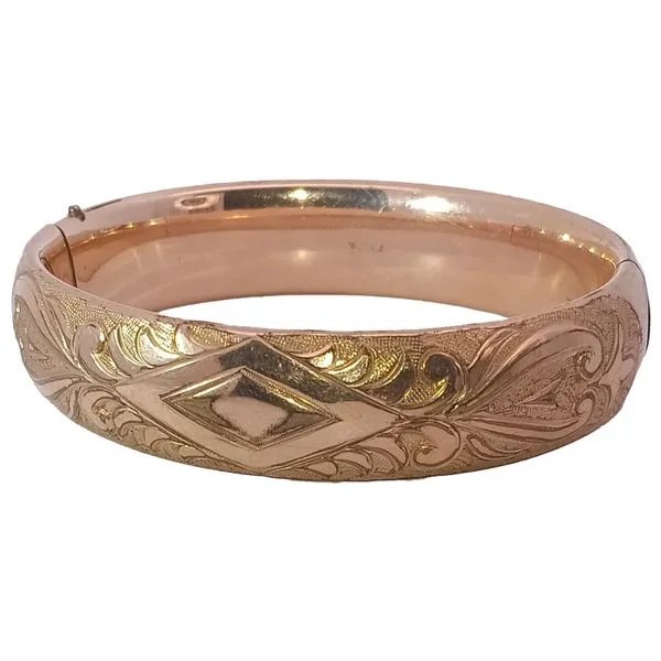 Vintage Engraved Gold Filled Bangle Bracelet Chipper's Jewelry Bonney Lake, WA
