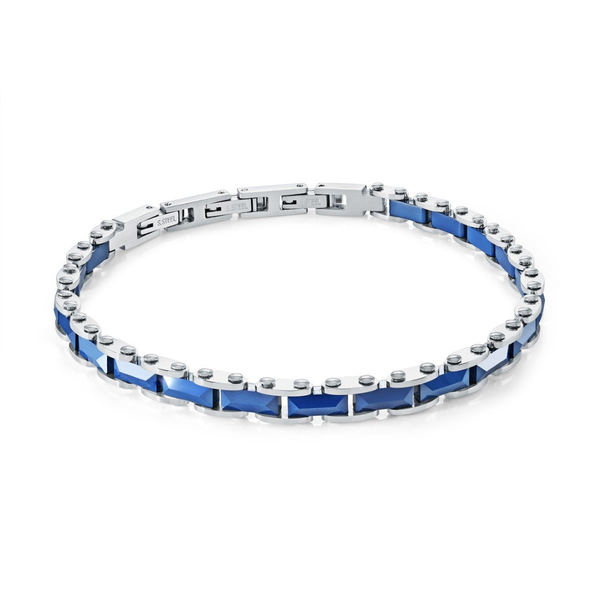 S.Steel 6Mm-Links Blue-Ceramic 7.5+1