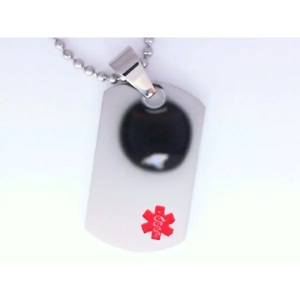 Leslie's Stainless Dog Tag Medical Pendant Chipper's Jewelry Bonney Lake, WA