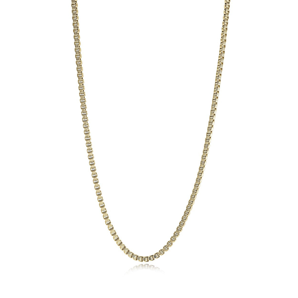 Gold-Ip-S.Steel Etched 3Mm-Box-Link 18