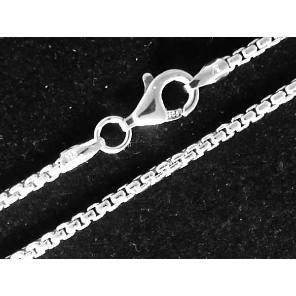 925 Solid Round Box Chain with Rhodium Chipper's Jewelry Bonney Lake, WA