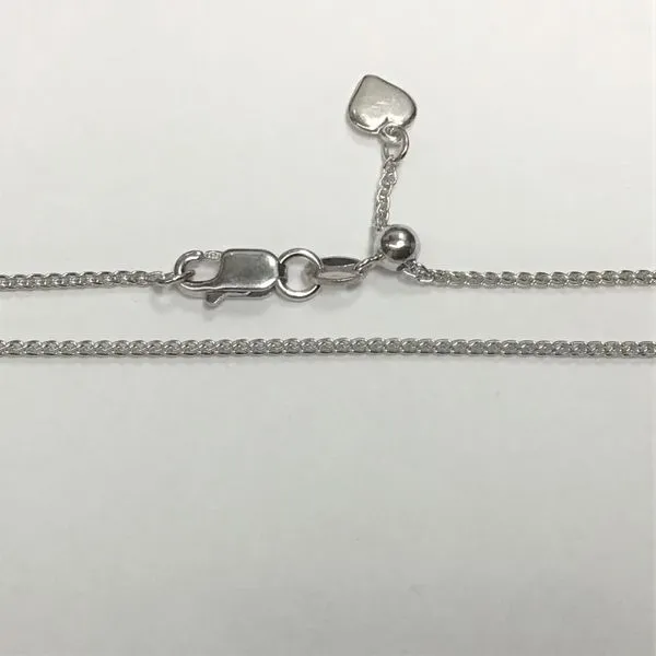 925 Sterling Silver Adjustable Rnd Wheat Chain Chipper's Jewelry Bonney Lake, WA