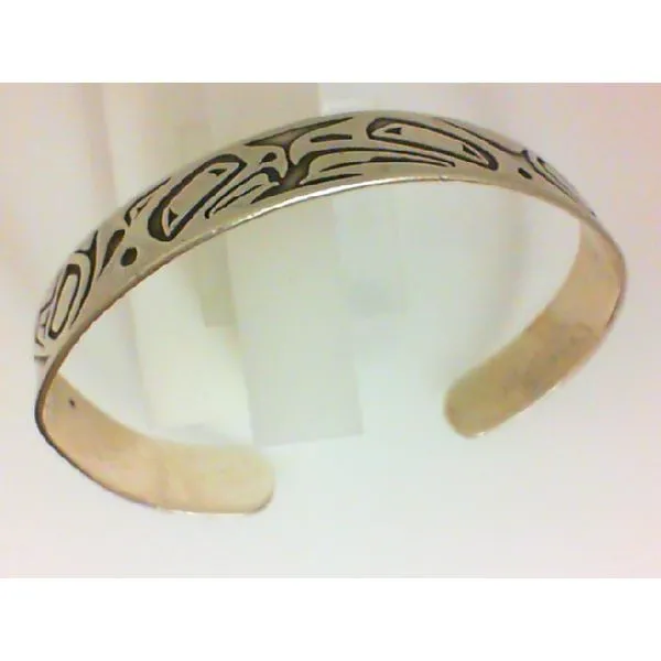 Vintage Sterling Silver Northwest Coastal Design Bracelet Chipper's Jewelry Bonney Lake, WA