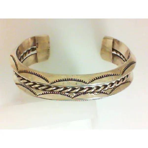 Vintage Native American Sterling Silver Bracelet Chipper's Jewelry Bonney Lake, WA