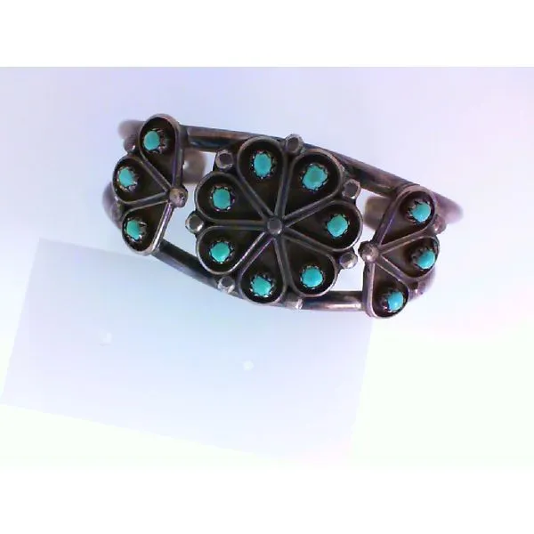 Genuine Turquoise Sterling Silver Native American Bracelet Chipper's Jewelry Bonney Lake, WA