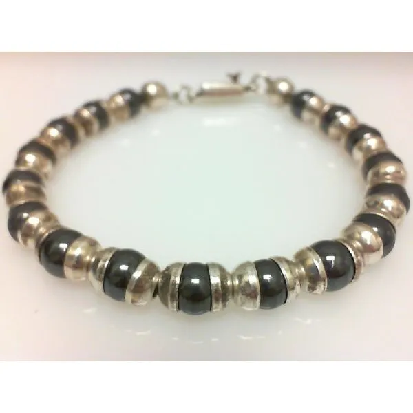 Sterling Silver Hematite Bead Bracelet Chipper's Jewelry Bonney Lake, WA