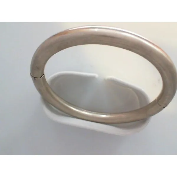 Sterling Silver Hinged Bangle with Satin Finish Bracelet Chipper's Jewelry Bonney Lake, WA