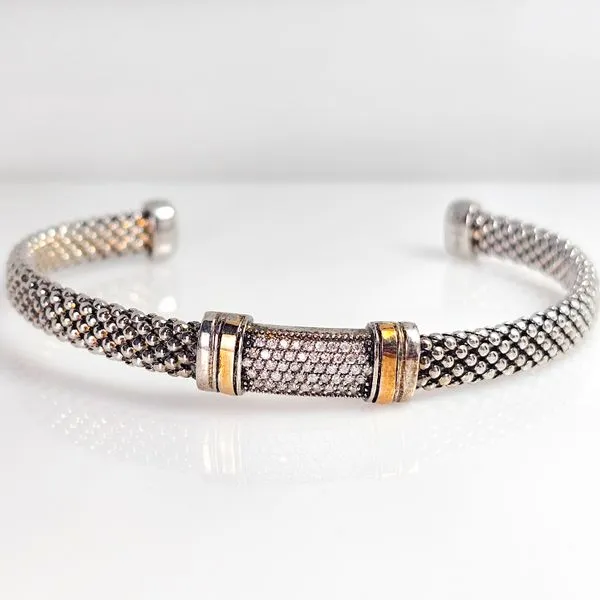 Diamond Textured Cuff Bracelet Chipper's Jewelry Bonney Lake, WA